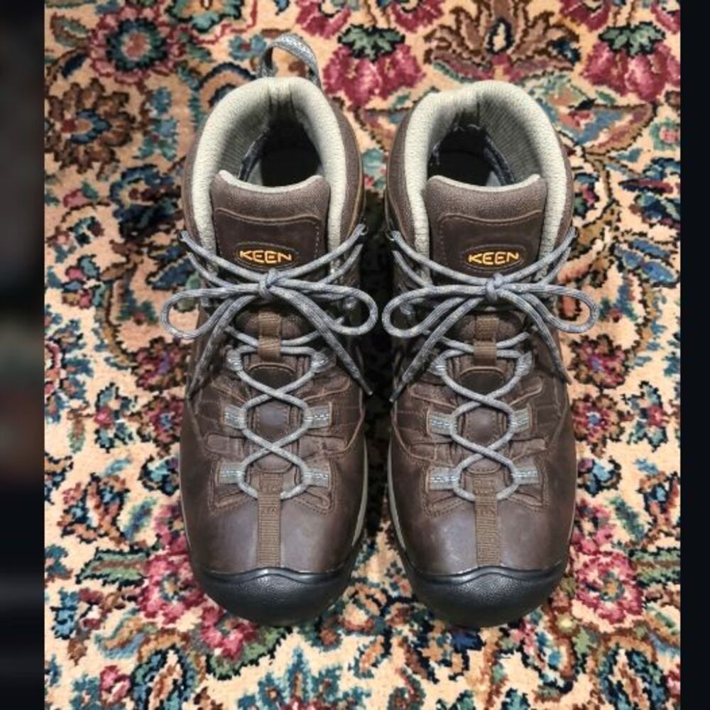 KEEN Detroit Mid Steel Toe Boots 1007003D Mens 12 D Brown Work Safety Waterproof
